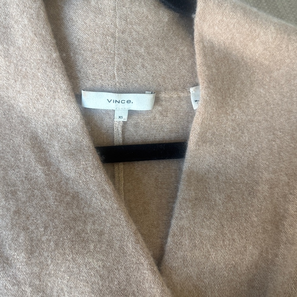 Vince Cashmere Beige V-Neck Wrap Sweater - Picture 7 of 7